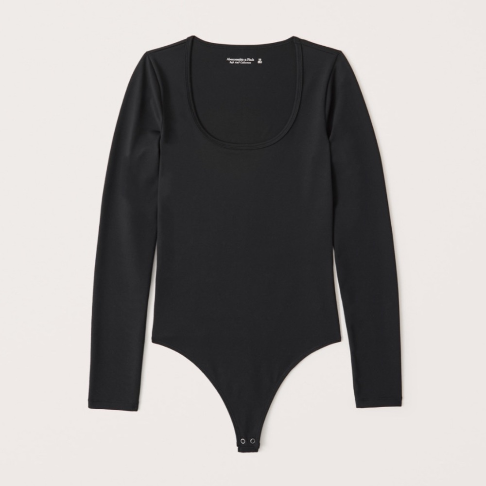 Abercrombie & Fitch | Black Long-Sleeve Seamless Bodysuit | XS